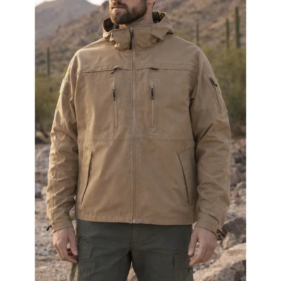 5.11 Tactical Sabre 2.0 Jacket Coyote Tan Khaki Men's Size XL Full Zip No Hood - Picture 16 of 16